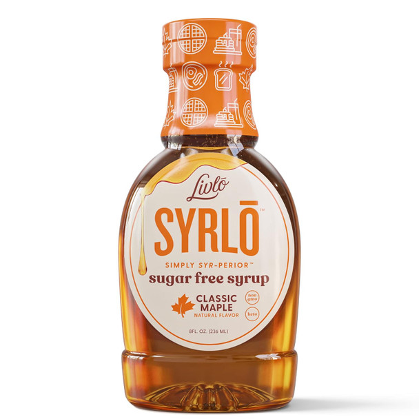 Livlo Sugar Keto Maple Syrup - Low Carb & Keto Friendly Pancake Syrup - 1g Net Carbs & 10 Calories per Serving - Made with Allulose - Sugar Alcohol - 8oz