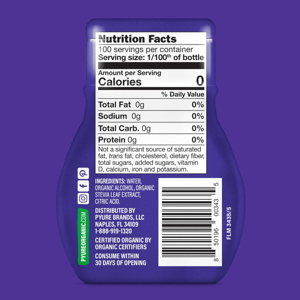 Pyure Organic Stevia Liquid Sweetener Keto Sugar Substitutes, Zero Calorie, Zero Sugar, Zero Carb, Plant-Based Sugar Liquid Stevia Extract, Simply Sweet, 1.8 oz Pyure Organic Stevia Liquid Sweetener Keto Sugar Substitutes, Zero Calorie, Zero Sugar, Zero Carb, Plant-Based Sugar Liquid Stevia Extract, Simply Sweet, 1.8 oz