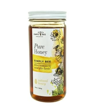 Simply ORGANIC RAW Honey 5oz 100% Delicious 0% Additives Gourmet Low GI Supports Wellbeeing Non-GMO Kid