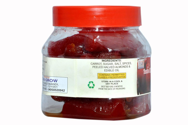 Sun Grow Taste of King Organic Homemade Carrot Murabba with Honey (500 Gm)