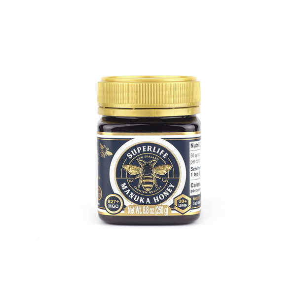 Superlife - Manuka Honey MGO 829+ (UMF 20+) 250g, Raw Honey, Pure & Unpasteurised Monofloral Zealand Honey