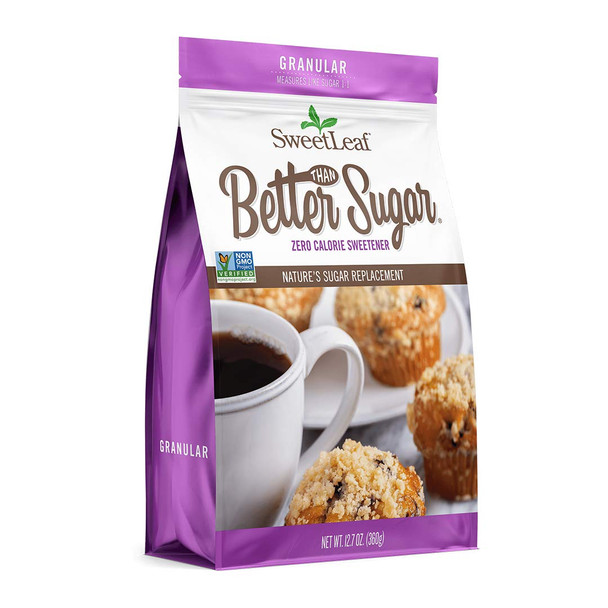 SweetLeaf Better Than Sugar Stevia Granular Sweetener - Blend for Baking, Stevia Powder, Zero Calorie Sweetener, Sugar F