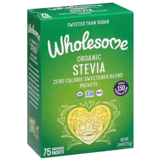 Wholesome Sweeteners Sweetener Stevia 75 Count (Pack of 1) Wholesome Sweeteners Sweetener Stevia 75 Count (Pack of 1)