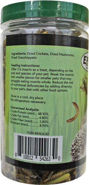 Bug Blend - Healthy High-Protein Dried Insect Treat - Crickets, Mealworms, Grasshoppers - Sugar Gliders, Hedgehogs, Squirrels, Chickens, Skunks, Opossums, Marmosets, Parrots, Birds (3.4 Oz.) Bug Blend - Healthy High-Protein Dried Insect Treat - Crickets, Mealworms, Grasshoppers - Sugar Gliders, Hedgehogs, Squirrels, Chickens, Skunks, Opossums, Marmosets, Parrots, Birds (3.4 Oz.)