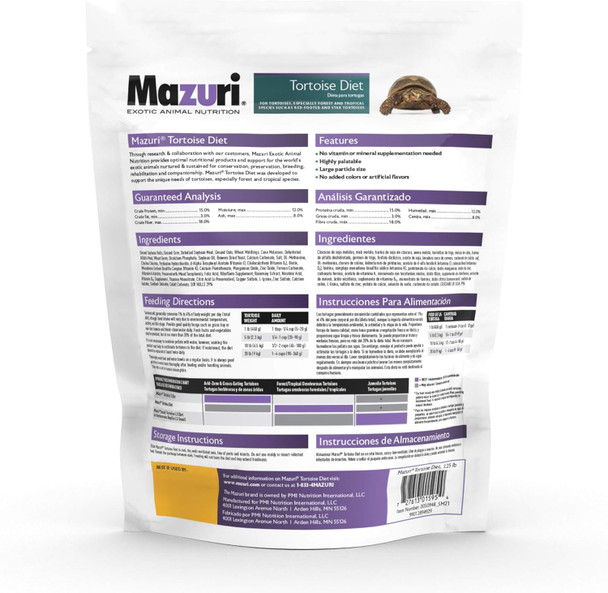 Mazuri Tortoise Diet 1.25 Pound (1.25 Lb) Bag