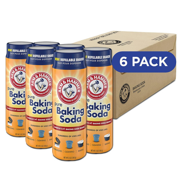 Arm & Hammer Baking Soda Shaker, 12 Oz (Pack Of 6)