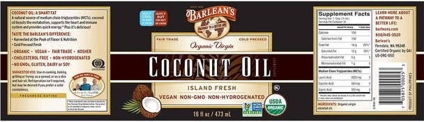 Barlean'S Organic Virgin Coconut Oil 16