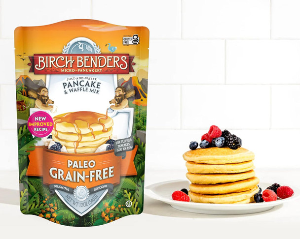 Birch Benders Paleo Pancake & Waffle Mix And Original Keto Syrup With By The Cup Swivel Spoons
