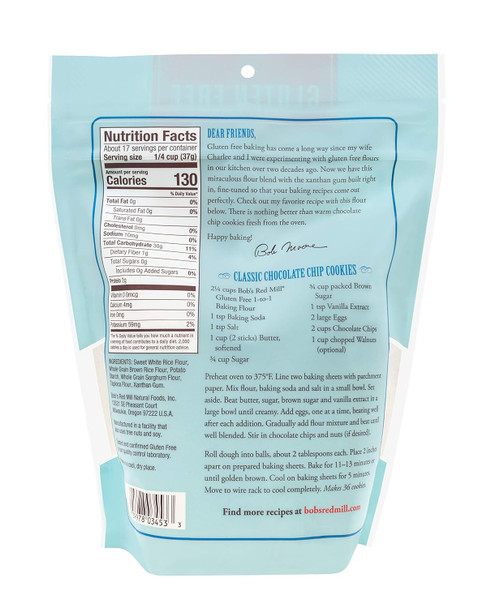 Bob'S Red Mill Gluten 1-To-1 Baking Flour, 22 Ounce (Pack Of 4)