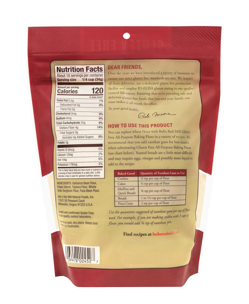 Bob'S Red Mill Gluten All Purpose Baking Flour, 22-Ounce (Pack Of 4)