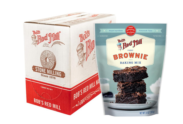 Bob'S Red Mill Signature Fudgy Brownie Baking Mix - 14 Oz Bag (Pack Of 4), Simple Clean Ingredients, Homemade Taste, Non-Gmo