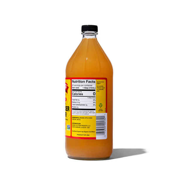 Bragg Organic Apple Cider Vinegar With The Mother– Raw, Unfiltered All Natural Ingredients (32 Fl Oz (Pack Of 1)) Bragg Organic Apple Cider Vinegar With The Mother– Raw, Unfiltered All Natural Ingredients (32 Fl Oz (Pack Of 1))