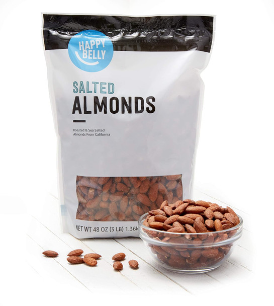 Brand - Happy Belly California Almond, Roasted & Salted, 48 Ounce Brand - Happy Belly California Almond, Roasted & Salted, 48 Ounce