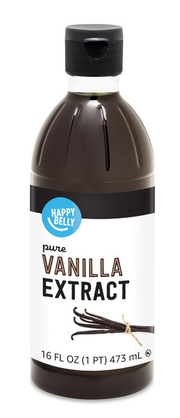Brand - Happy Belly Pure Vanilla Extract, 16 Fl Oz (Pack Of 1) Brand - Happy Belly Pure Vanilla Extract, 16 Fl Oz (Pack Of 1)
