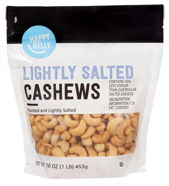 Brand - Happy Belly Roasted & Lightly Salted Cashew, 16 Ounce (Pack Of 1)