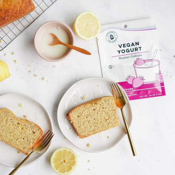 Cultures For Health Vegan Yogurt Starter Kit 7 Piece Diy Kit Includes 4 Packets Dairy Yogurt Culture, Pectin Powder, Cooking Thermometer, & Cotton Nut Milk Bag Make Yogurt W/Plant Based Milk