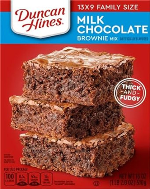 Duncan Hines Brownie Mix, Milk Chocolate, 18 Oz