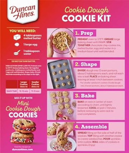 Duncan Hines Epic Kit, Cookie Dough Cookie Mix Kit, 22.19 Oz, 22.187 Oz