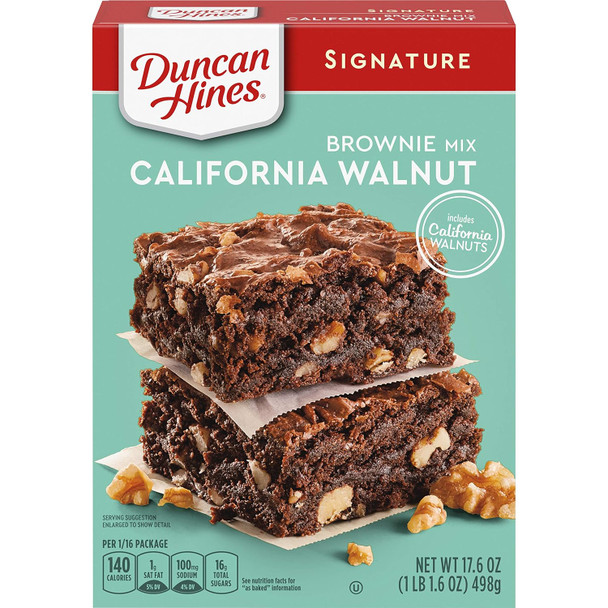 Duncan Hines Signature California Walnut Brownie Mix, 17.6 Oz