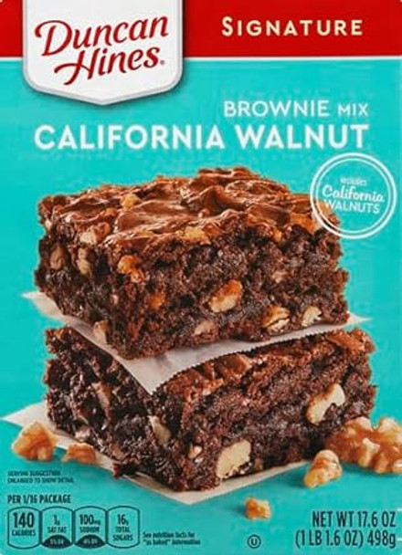 Duncan Hines Signature California Walnut Brownie Mix, 17.6 Oz