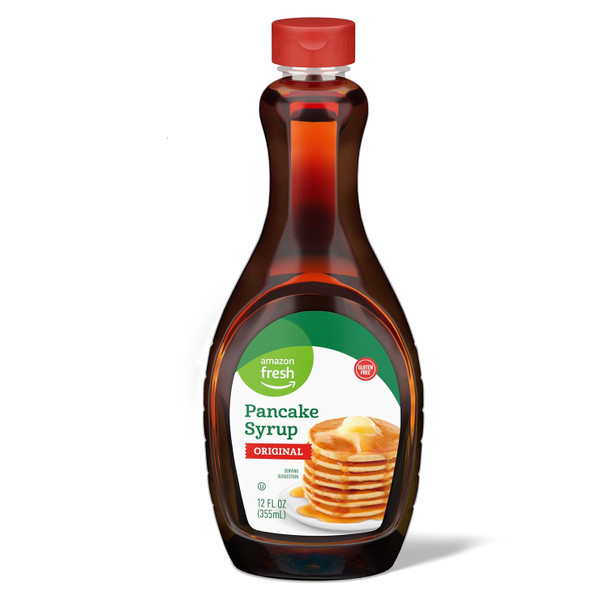 Fresh, Original Pancake Syrup, 12 Fl Oz (Previously Happy Belly, Packaging May Vary)