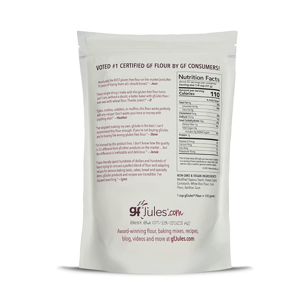 Gfjules Gluten All Purpose Flour And Bread Mix No Grit, Non-Gmo, Vegan & Kosher Cup For Cup Baking Alternative To Regular Flour Voted #1 By Gluten & Celiac Consumers Gfjules Gluten All Purpose Flour And Bread Mix No Grit, Non-Gmo, Vegan & Kosher Cup For Cup Baking Alternative To Regular Flour Voted #1 By Gluten & Celiac Consumers