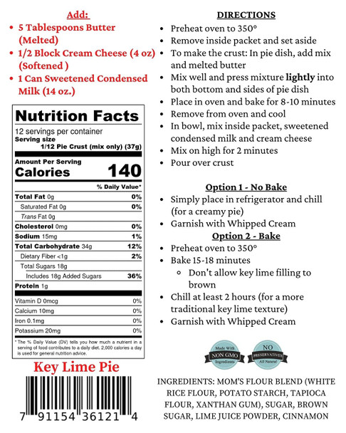 Gluten- Key Lime Pie Mix