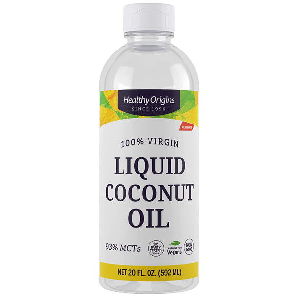 Healthy Origins Coconut Oil, Liq (100% Virgin) - Virgin, Unrefined, Cold-Pressed Liq Coconut Oil - 93% Mcts - Centrifuge Extracted Coconut Oil - 20 Healthy Origins Coconut Oil, Liq (100% Virgin) - Virgin, Unrefined, Cold-Pressed Liq Coconut Oil - 93% Mcts - Centrifuge Extracted Coconut Oil - 20