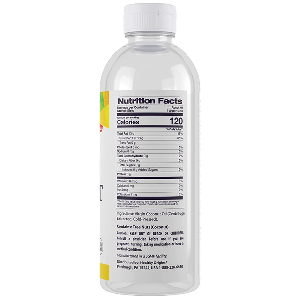 Healthy Origins Coconut Oil, Liq (100% Virgin) - Virgin, Unrefined, Cold-Pressed Liq Coconut Oil - 93% Mcts - Centrifuge Extracted Coconut Oil - 20 Healthy Origins Coconut Oil, Liq (100% Virgin) - Virgin, Unrefined, Cold-Pressed Liq Coconut Oil - 93% Mcts - Centrifuge Extracted Coconut Oil - 20