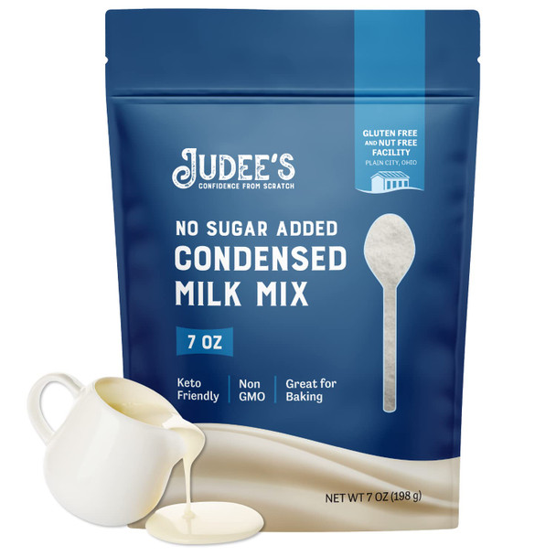 Judee'S Condensed Milk Mix Powder - 7 Oz - Baking Supplies - Delicious And 100% Gluten- - Great For Homemade Treats And Baked Goods - No Sugar Added And Keto-Friendly
