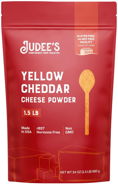 Judee'S Medium Cheddar Bundle: Yellow Cheddar Cheese Powder (1.5 Lb) And White Cheddar Cheese Powder (1.5 Lb)