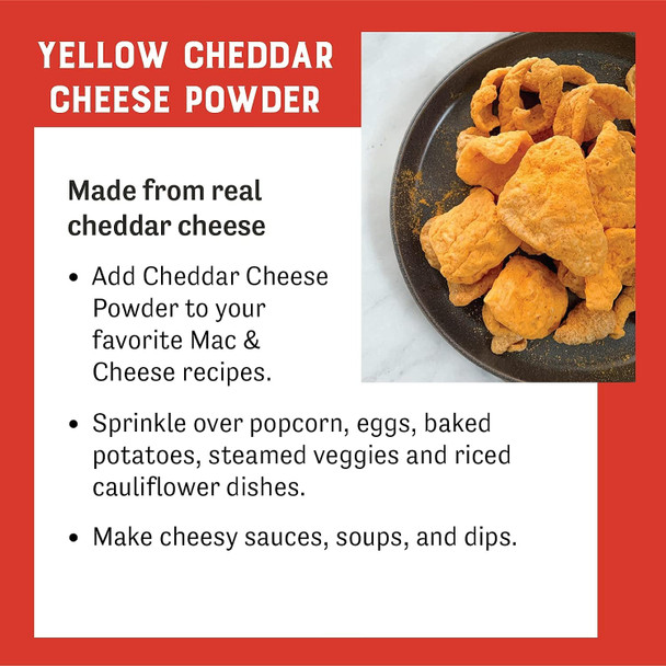 Judee'S Medium Cheddar Bundle: Yellow Cheddar Cheese Powder (1.5 Lb) And White Cheddar Cheese Powder (1.5 Lb)