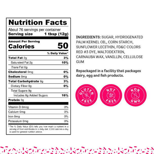 Judee'S Pink Sprinkles 2 Lb - Gluten- And Nut- - Brighten Up Your Baked Goods - Great For Cookie And Cake Decoration - Use For Baking And As Dessert And Ice Cream Toppings