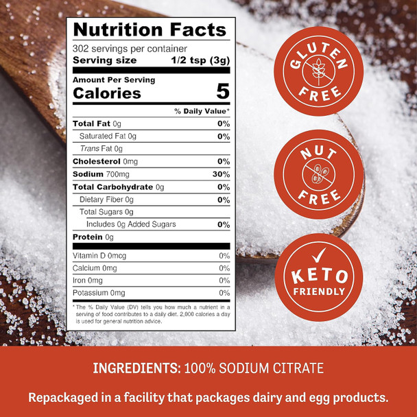 Judee’S Sodium Citrate - 2 Lb - Delicious And 100% Gluten- & Keto-Friendly - Key For Velvety Smooth Cheese Sauces - Derived From Citric Acid - Serves As Preservative