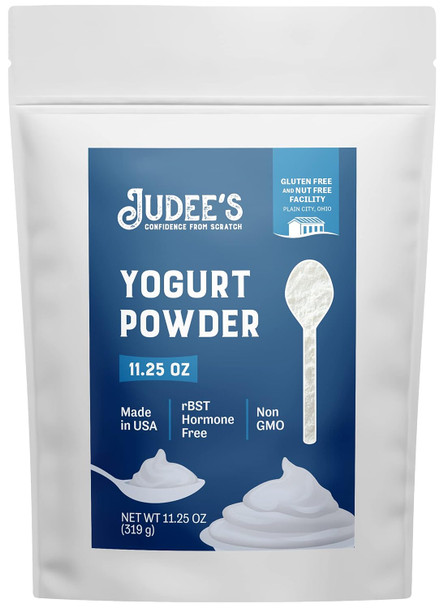 Judee’S Yogurt Powder 11.25Oz - 100% Non-Gmo, Rbst Hormone- - Gluten- & Nut- - Made From Real Dairy - Made In Usa - Make Homemade Yogurt And Tangy Dips, Dressings, And Toppings