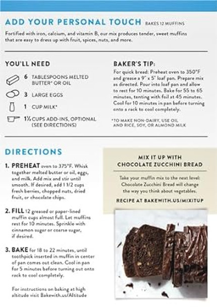 King Arthur, Gluten Muffin Mix, Gluten-, Non-Gmo Project Verified, Kosher, 16 Ounces King Arthur, Gluten Muffin Mix, Gluten-, Non-Gmo Project Verified, Kosher, 16 Ounces