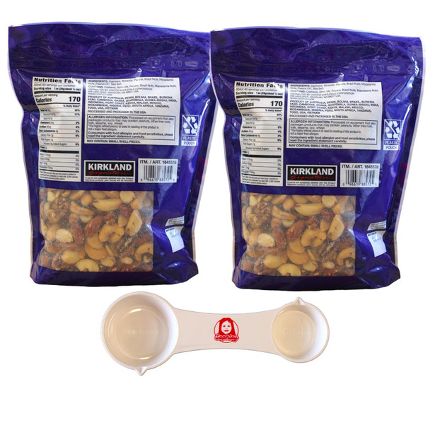 Kirkland Signature Extra Fancy Mixed Nuts, Salted (40 Oz) - 2 Pack With Bonus Sophley Measuring Spoon