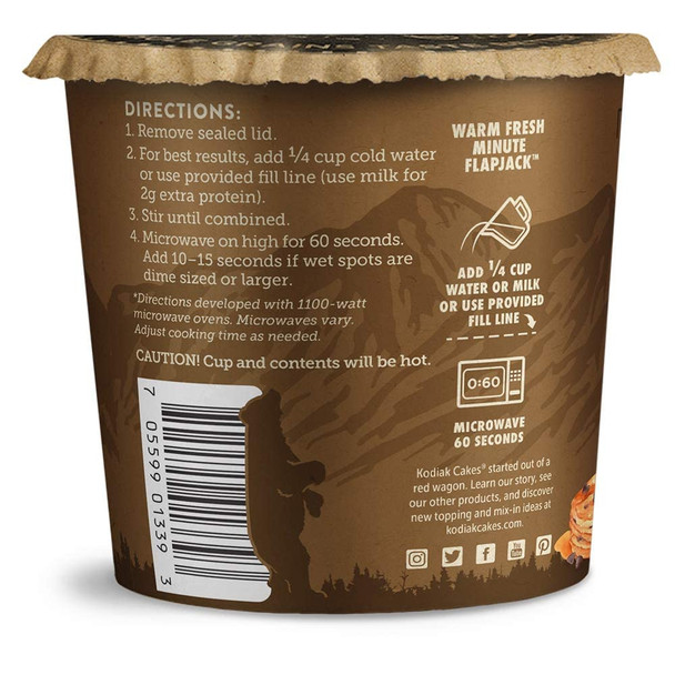 Kodiak Cakes Pancake On The Go, Chocolate Chip & Maple, 2.29 Oz (Pack Of 12)