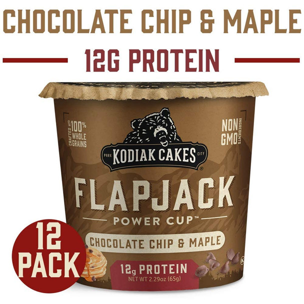 Kodiak Cakes Pancake On The Go, Chocolate Chip & Maple, 2.29 Oz (Pack Of 12) Kodiak Cakes Pancake On The Go, Chocolate Chip & Maple, 2.29 Oz (Pack Of 12)