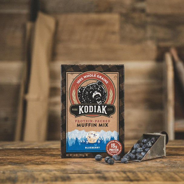 Kodiak Muffin Baking Mix, Blueberry, High Protein, 100% Whole Grains, (Pack Of 1)