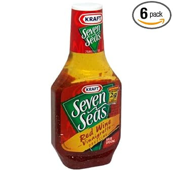 Sun Maid Kraft Seven Seas, Red Wine Vinaigrette, 16- Bottles (Pack Of 6)