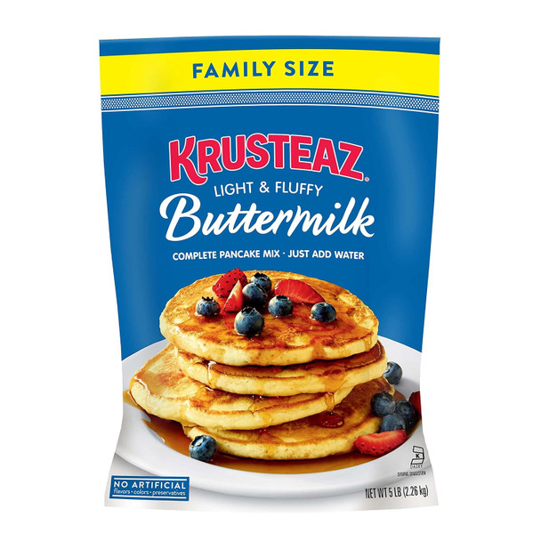 Krusteaz Complete Buttermilk Pancake And Waffle Mix, Light & Fluffy, 5 Lb Bags (Pack Of 6) Krusteaz Complete Buttermilk Pancake And Waffle Mix, Light & Fluffy, 5 Lb Bags (Pack Of 6)
