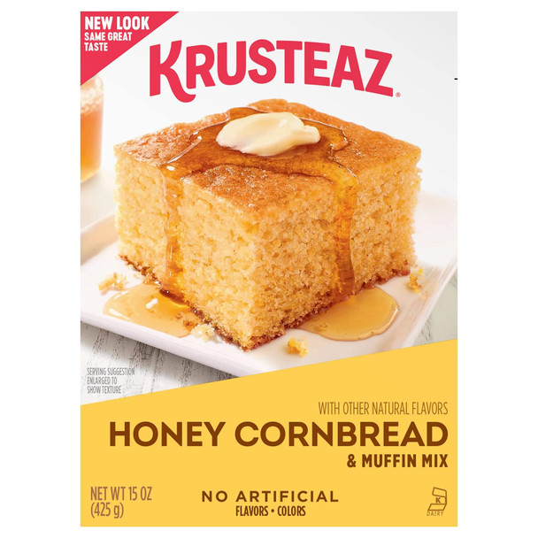 Krusteaz Honey Cornbread And Muffin Mix, 15 Ounce (Pack Of 12)