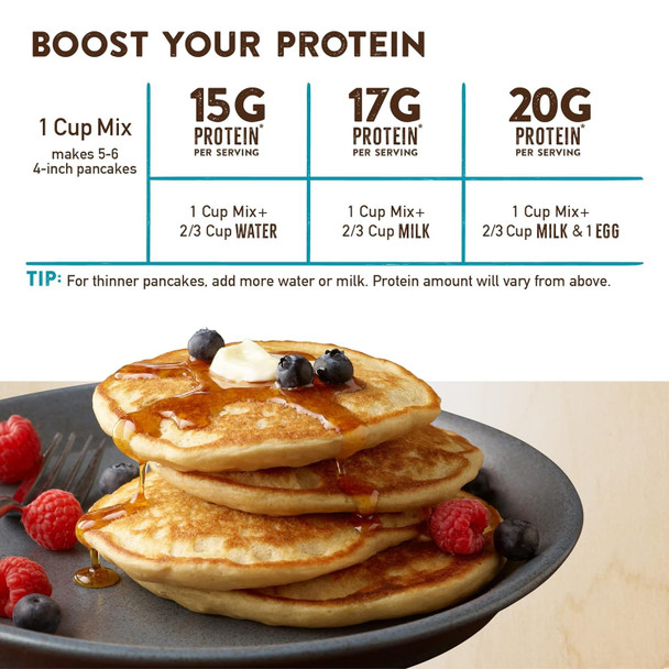 Krusteaz Protein Buttermilk Pancake Mix, 20 Ounce Boxes (Pack Of 8) Krusteaz Protein Buttermilk Pancake Mix, 20 Ounce Boxes (Pack Of 8)