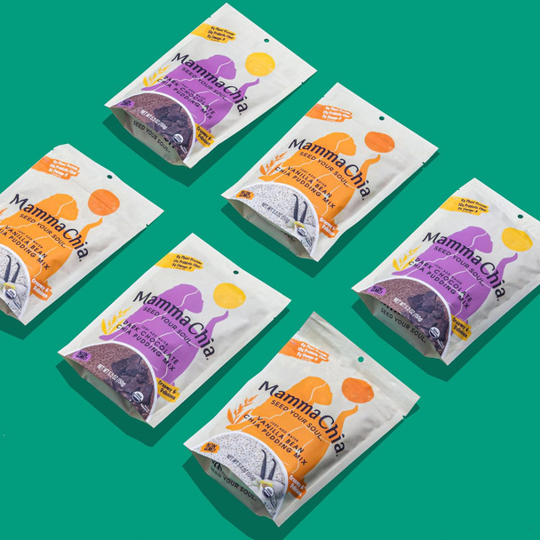 Mamma Chia Organic Chia Pudding Mix, Dark Chocolate (Pack Of 6)