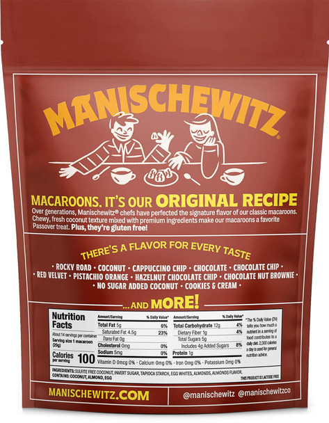 Manischewitz Almond Macaroons, 10 Oz Coconut Macaroons Resealable Bag Dairy Gluten Coconut Cookie Kosher For Passover