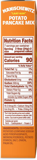Manischewitz Potato Pancake Mix 6Oz (3 Pack) Gluten , No Msg, Traditional Style Potato Latke Mix Manischewitz Potato Pancake Mix 6Oz (3 Pack) Gluten , No Msg, Traditional Style Potato Latke Mix