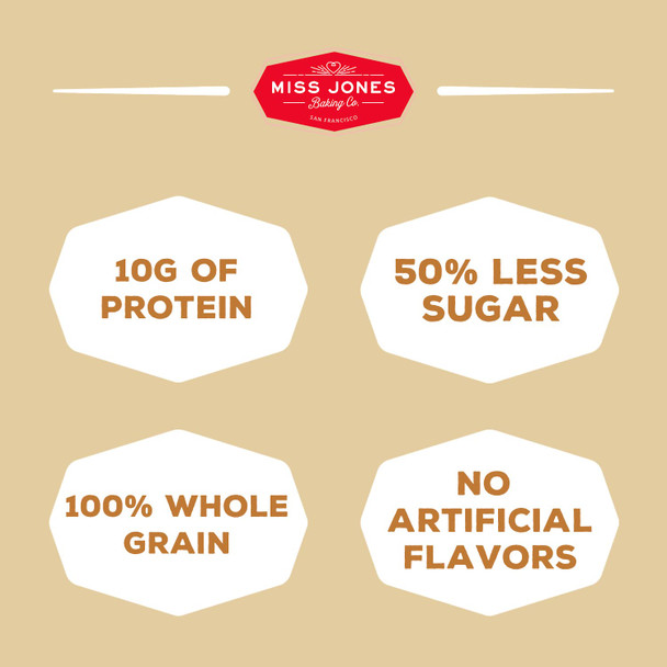Miss Jones Baking Banana Bread & Muffin Mix - Whole Grains, 50% Lower Sugar, Real Banana, Naturally Sweetened Desserts & Treats, 10.57 Ounce (Pack Of 1)