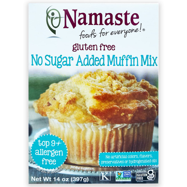 Namaste Foods, Gluten No Sugar Added Muffin Mix, 14-Ounce Bags (Pack Of 6)