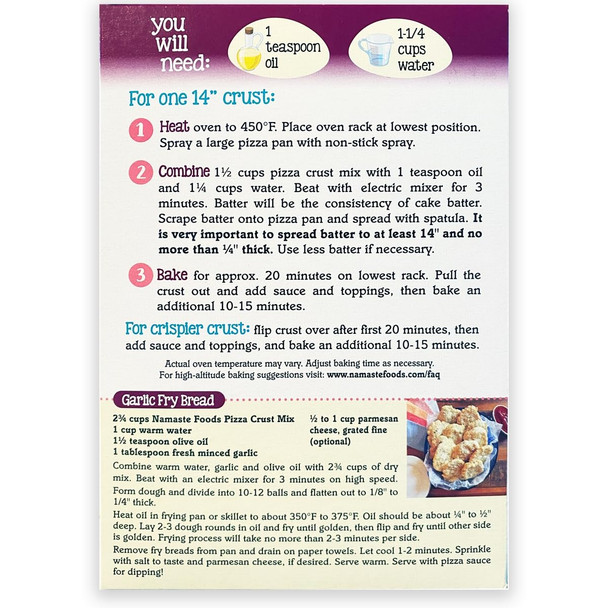 Namaste Foods, Gluten Pizza Crust Mix, Allergen-, 16-Ounce (Pack Of 6)
